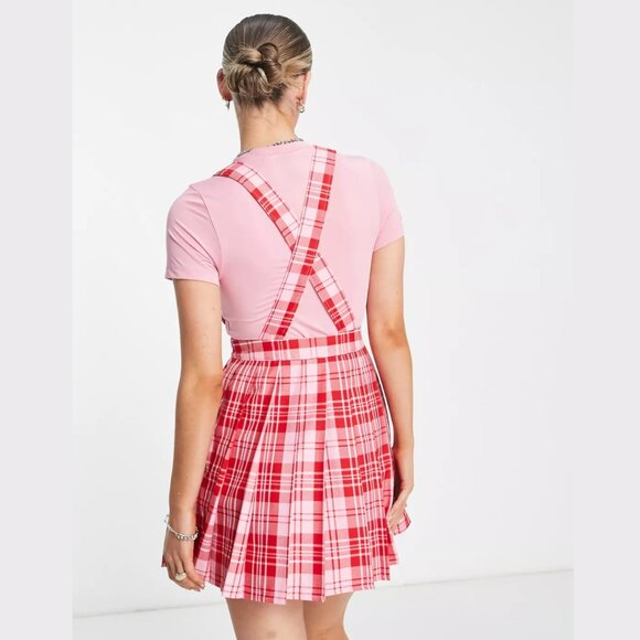 Collusion Pleated Overall Pinafore Mini Dress - Picture 6 of 6